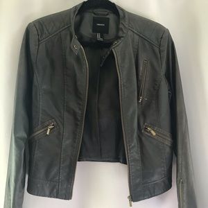 Faux Leather Moto Jacket